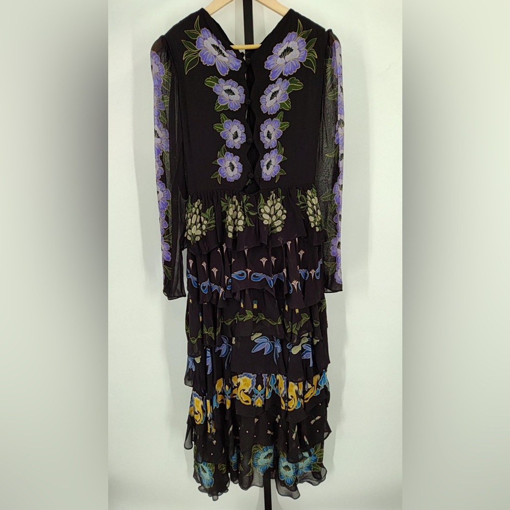 Farm Rio Floral Embroidered Ruffle Maxi Dress - Picture 6 of 6